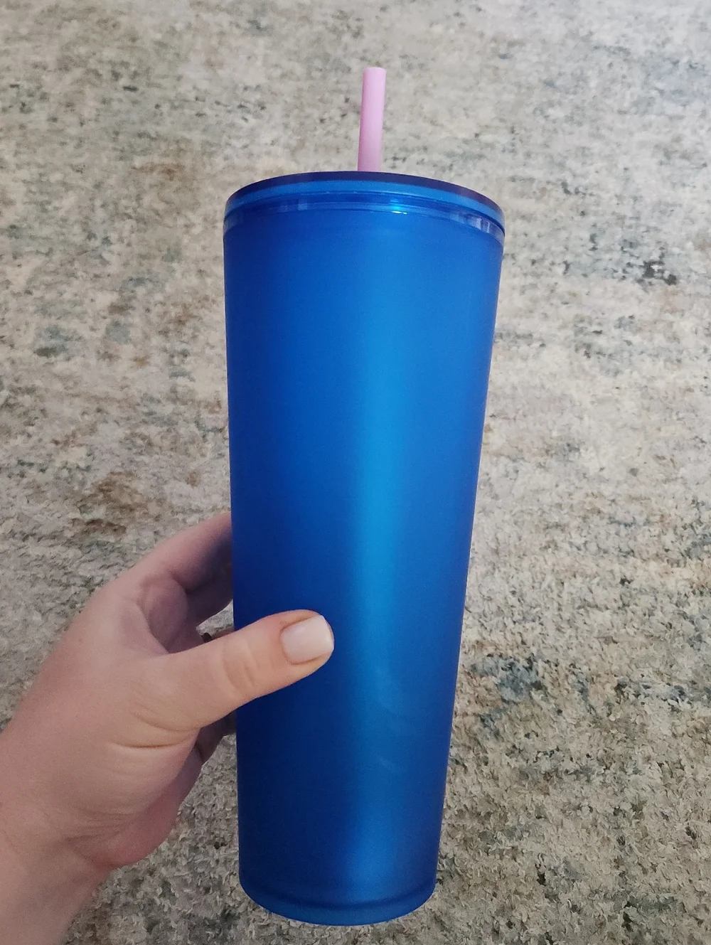 Starbucks Spring 2023 Blueberry Cobalt Soft Touch Venti Tumbler 24oz